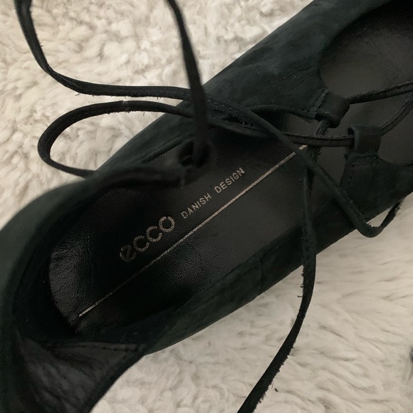 ECCO Black suede flats size EU40 - Picture 6 of 7